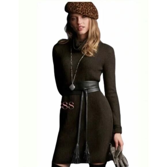 CAbi Dresses & Skirts - Cabi 3665 Uptown Sweater Dress Long Sleeve Turtleneck Women's Medium